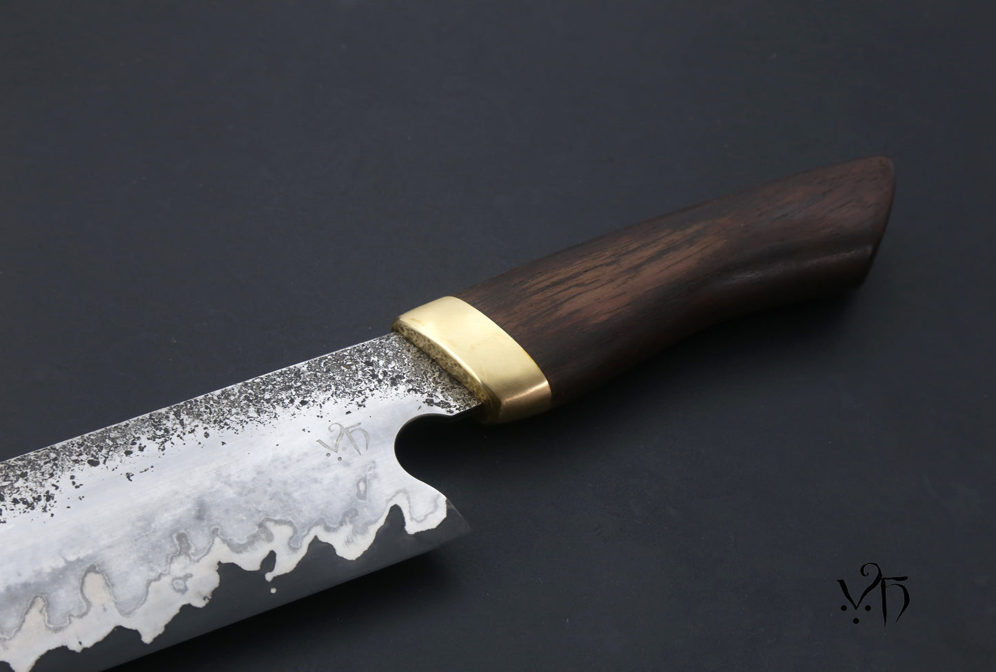 Chef's knife Kiritsuke Sanmai 215mm. Stainless & Carbon Steel