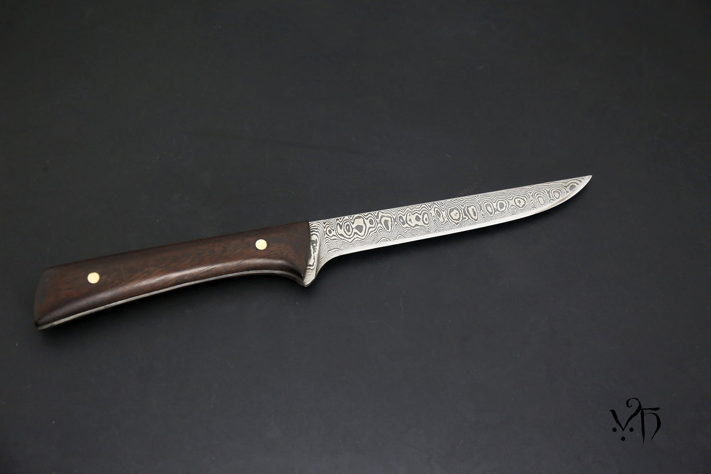 Hand Forged Damascus Chef's Boning Knife 135mm. Carbon Steel