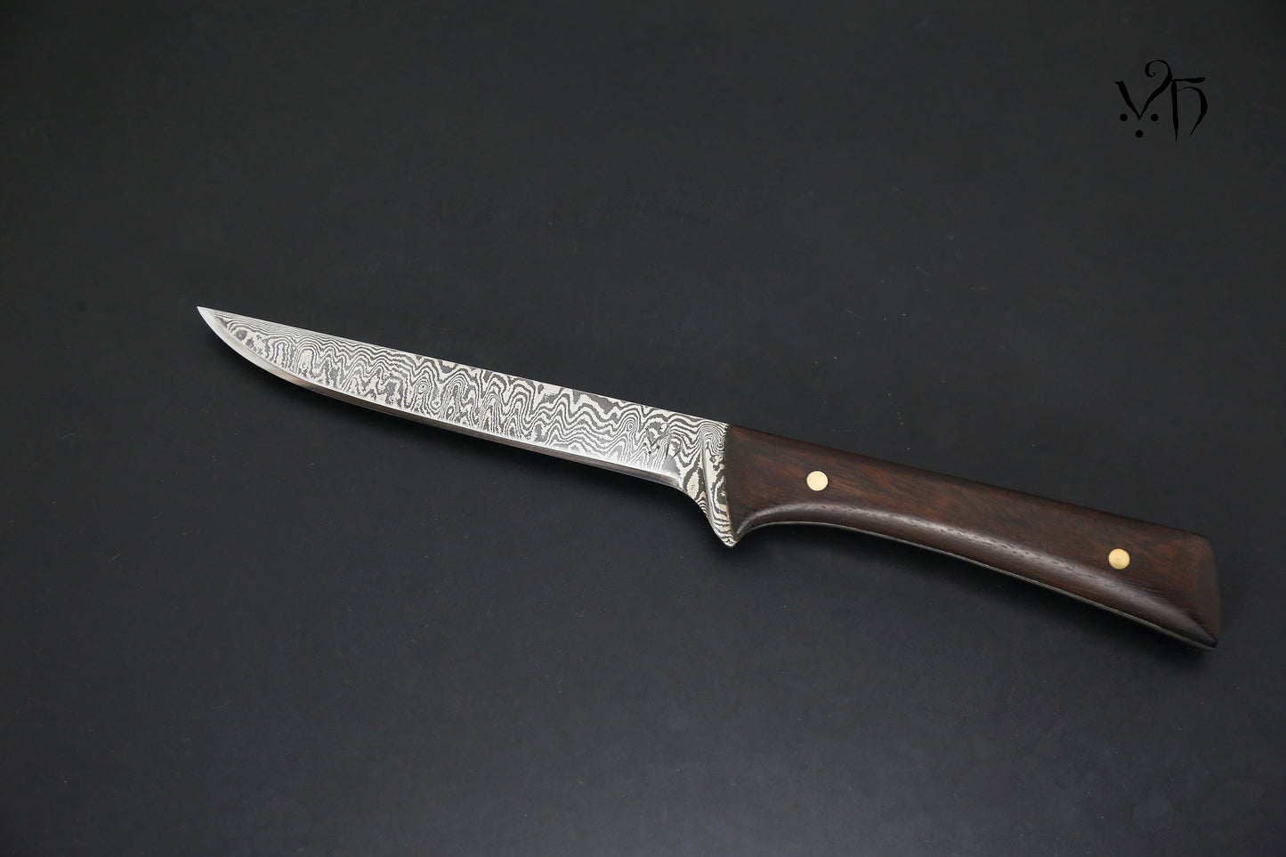 Hand Forged Damascus Chef's Boning Knife 135mm. Carbon Steel