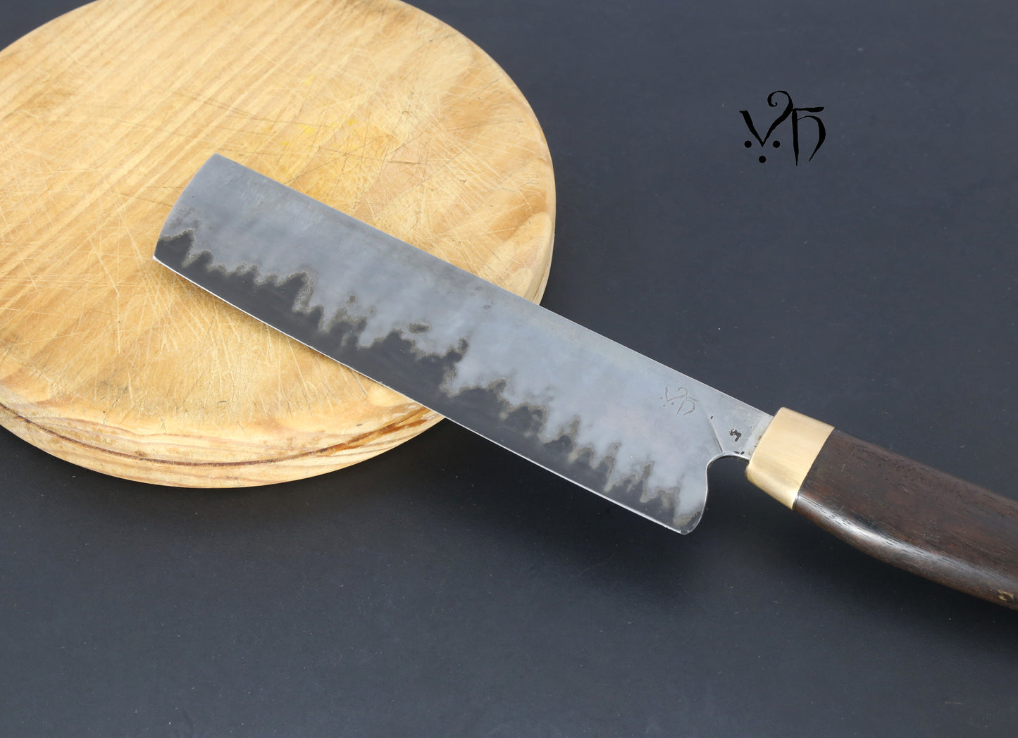 Nakiri Sanmai 190mm Japanese Chef Knife. Stainless & Carbon Steel