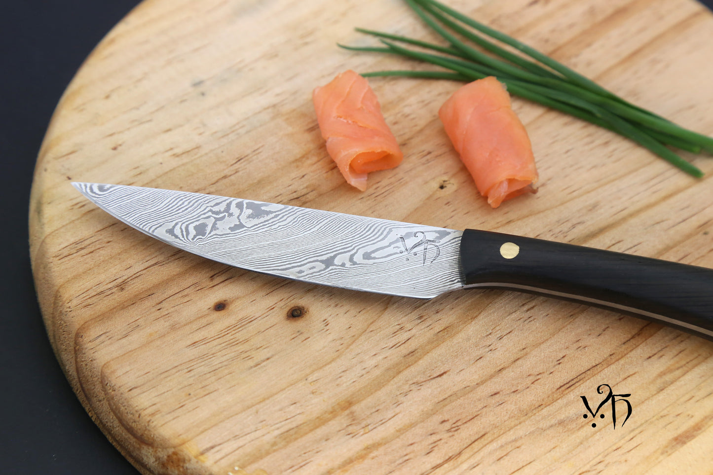 Multi-Purpose Table Knife 100 mm. Hand Forged Damascus