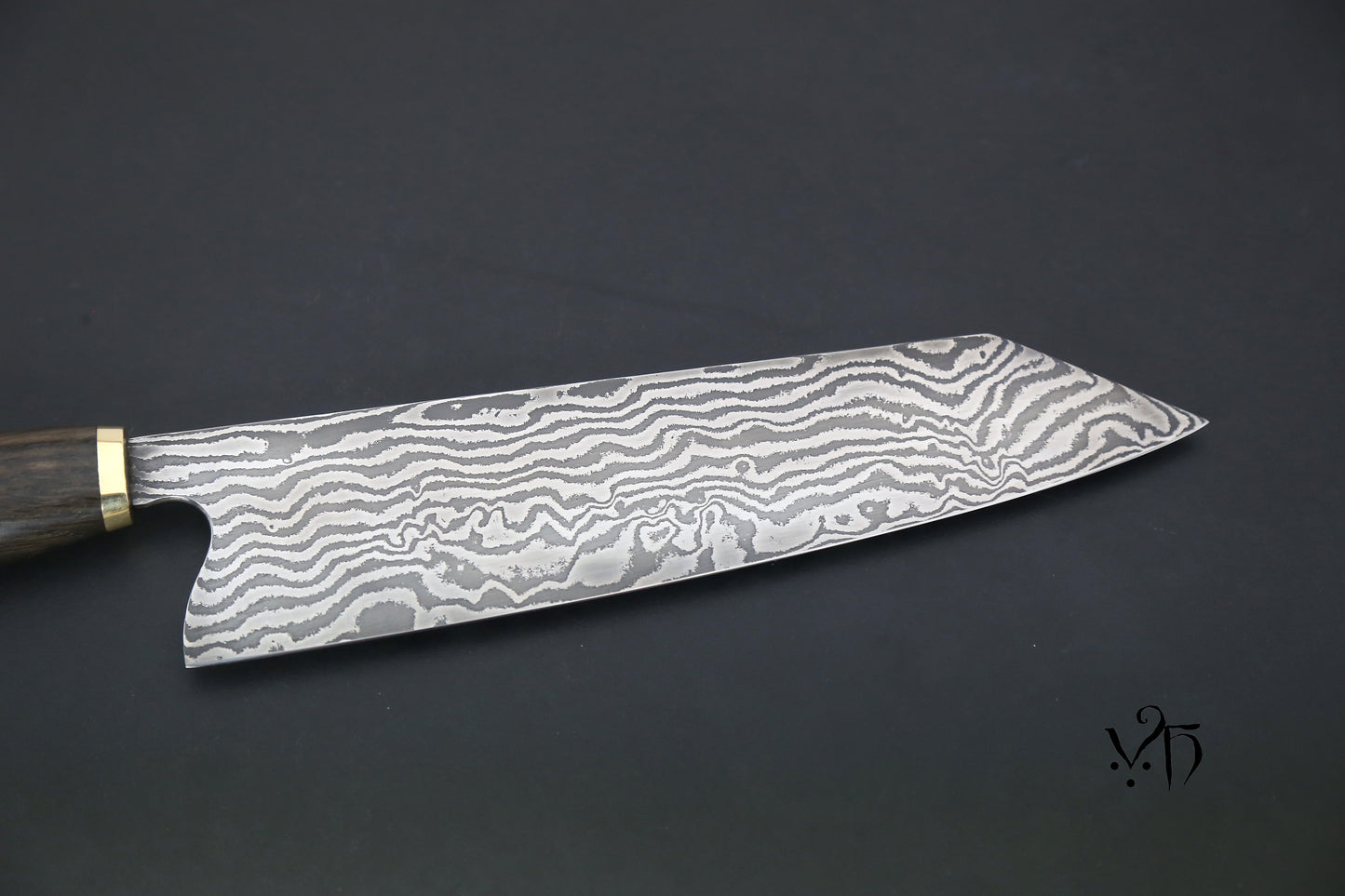 Japanese style Chef's knife Kiritsuke Damascus 220 mm. Carbon Steel