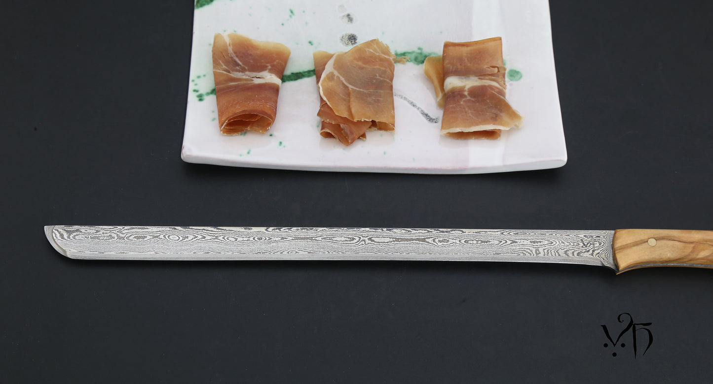 Ham Knife 295mm Hand Forged Damascus 80 Layers