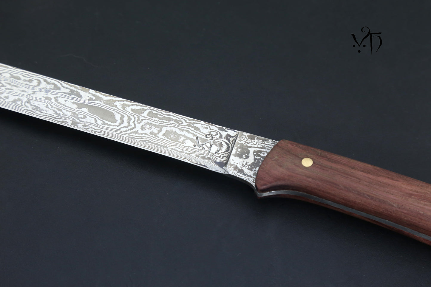 Professional Ham Knife 290 mm. Hand Forged Damascus 83 Layers.