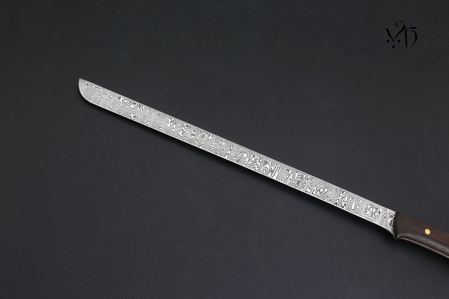 Ham Knife 300 mm. Hand Forged Damascus 105 Layers.