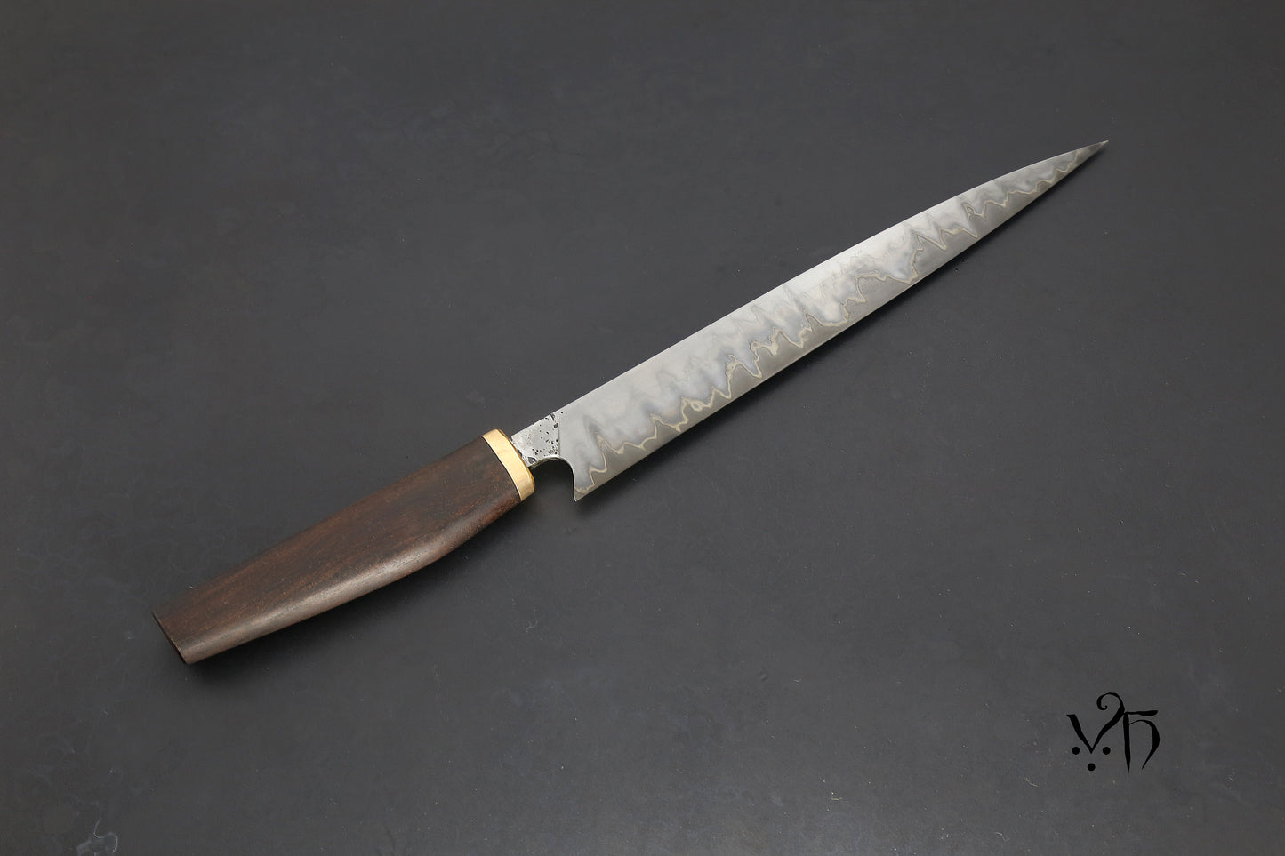 Hand Forged Filleting Knife Sujihiki 250mm Stainless & Carbon Steel