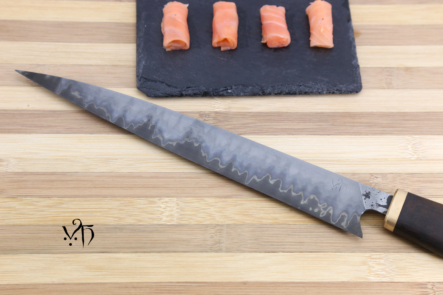 Hand Forged Filleting Knife Sujihiki 250mm Stainless & Carbon Steel