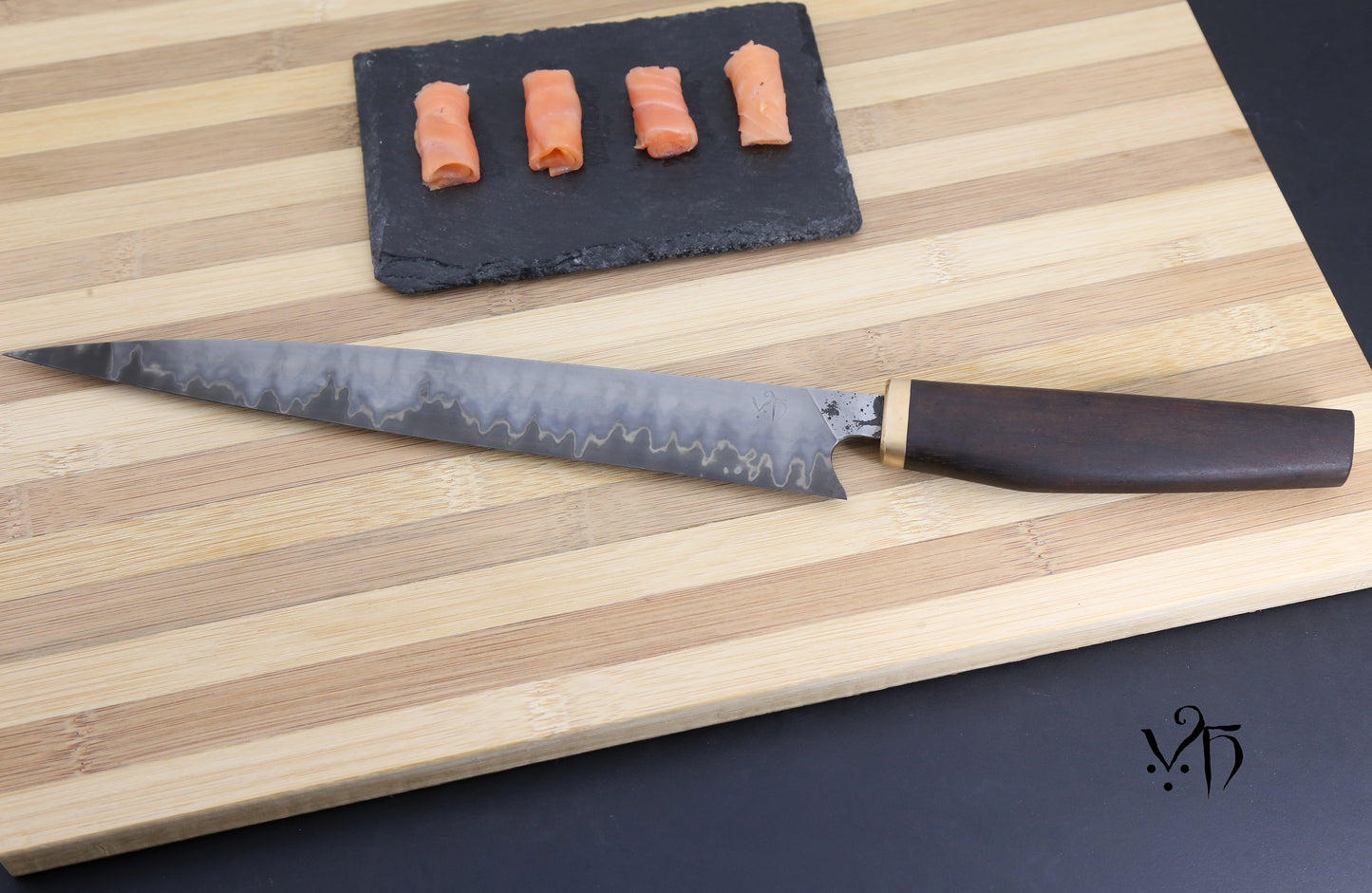 Hand Forged Filleting Knife Sujihiki 250mm Stainless & Carbon Steel