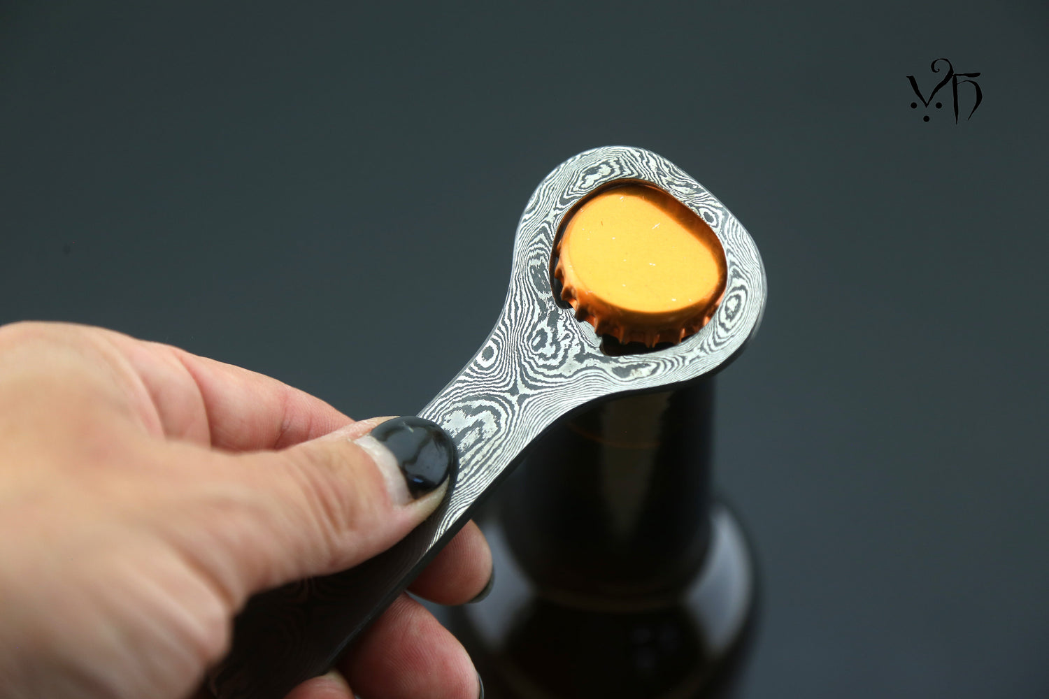Hand Forged Damascus Bottle Opener