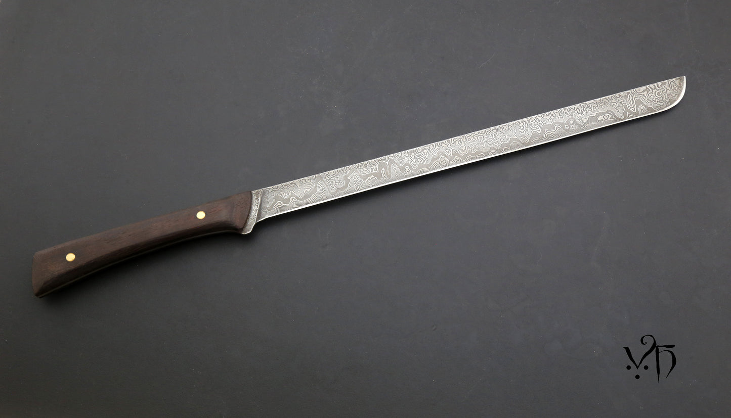 Ham Chef Knife 285 mm. Damascus Hand Forged