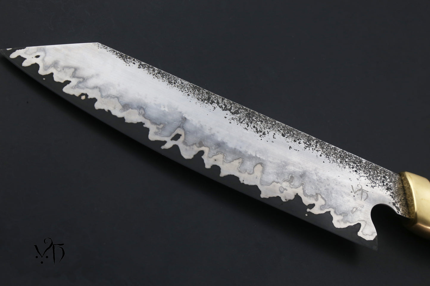 Chef's knife Kiritsuke Sanmai 215mm. Stainless & Carbon Steel