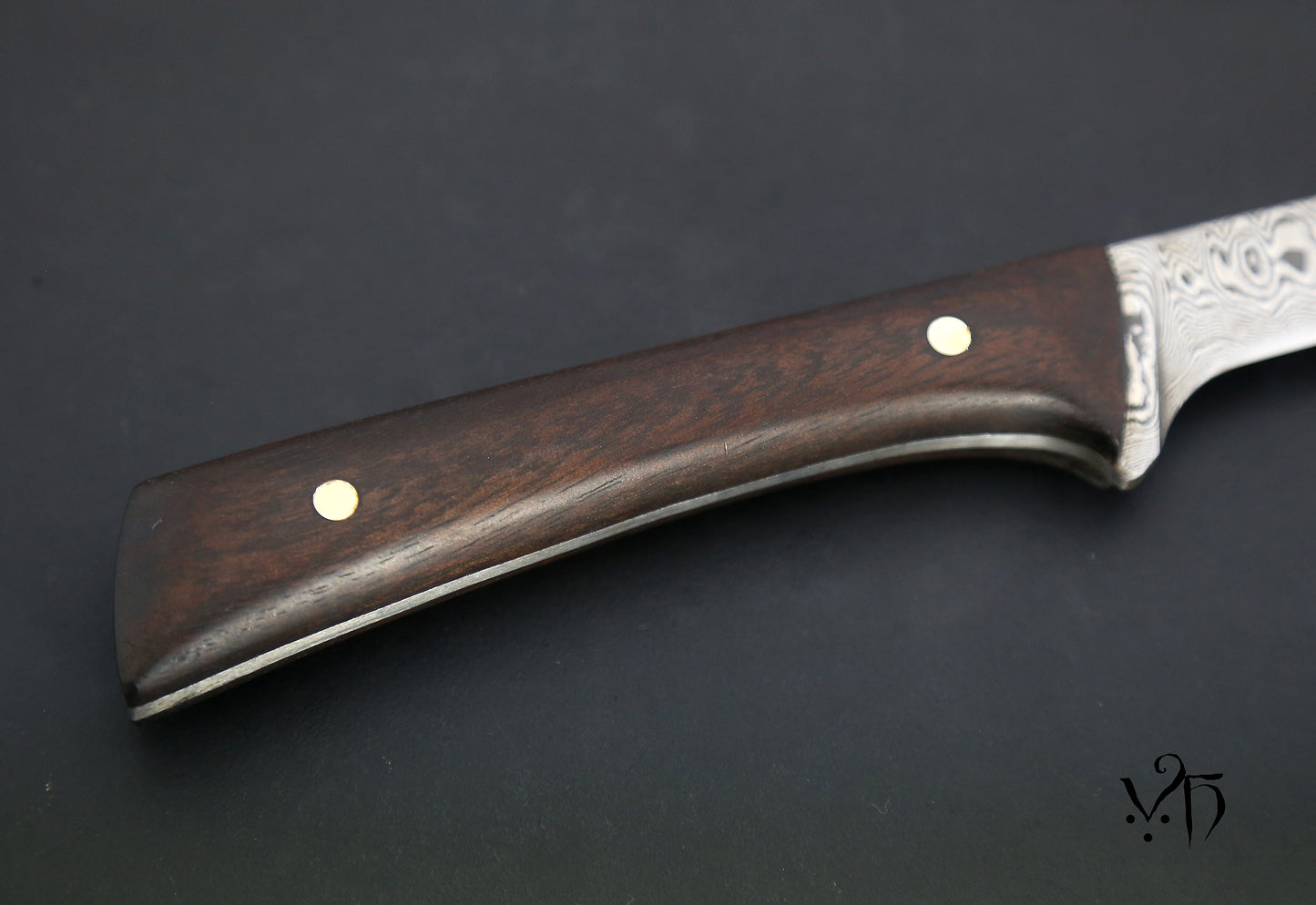 Hand Forged Damascus Chef's Boning Knife 135mm. Carbon Steel