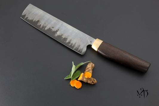 Nakiri Sanmai 190mm Japanese Chef Knife. Stainless & Carbon Steel