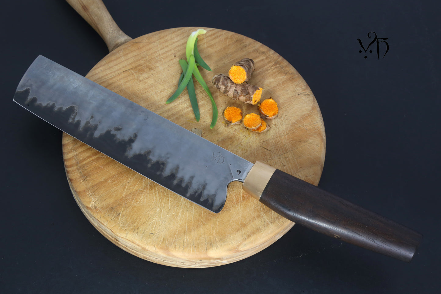 Nakiri Sanmai 190mm Japanese Chef Knife. Stainless & Carbon Steel
