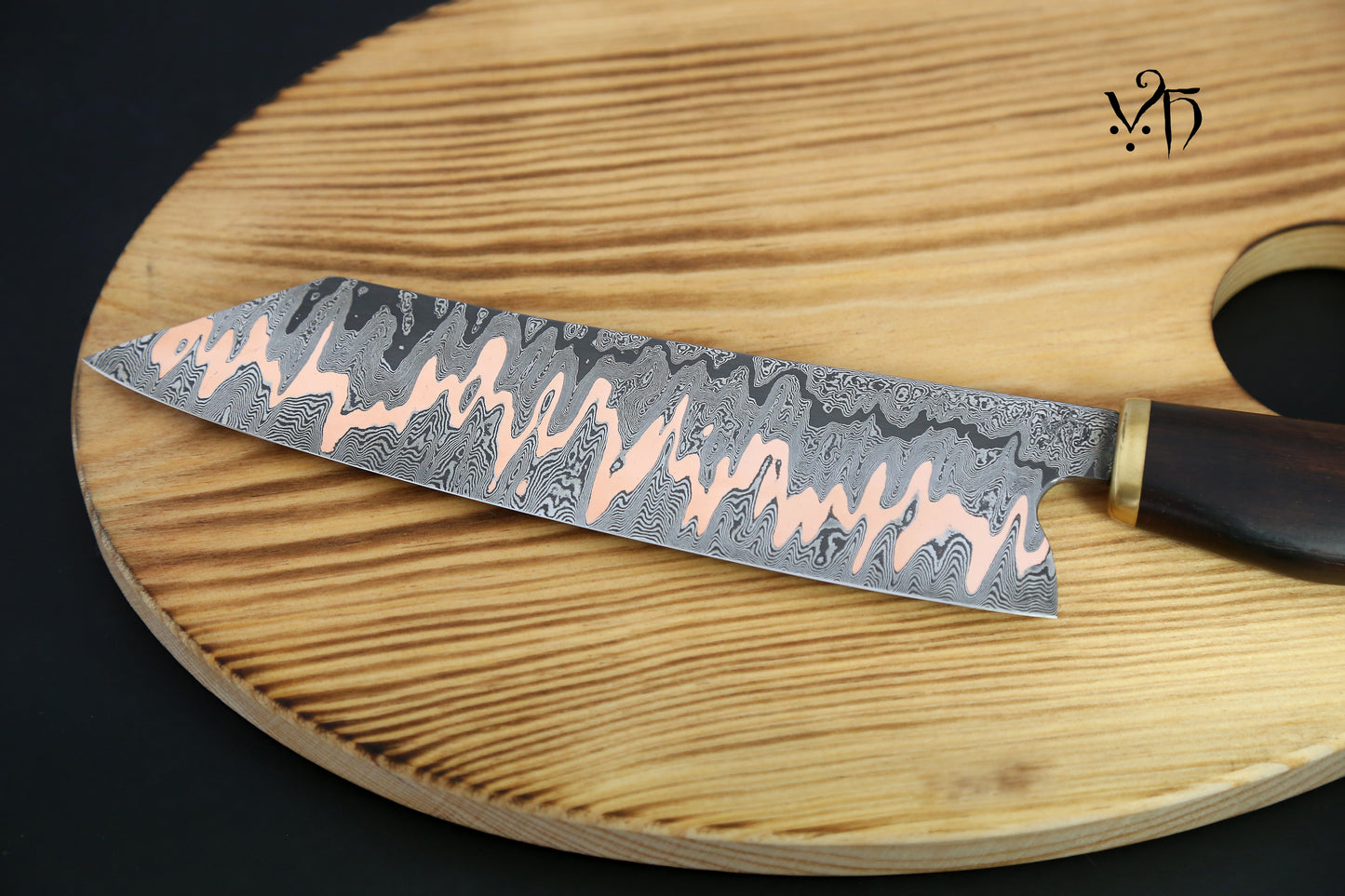 Kiritsuke Cumai 210 mm Carbon Steel & Copper Japanese Kitchen Knife