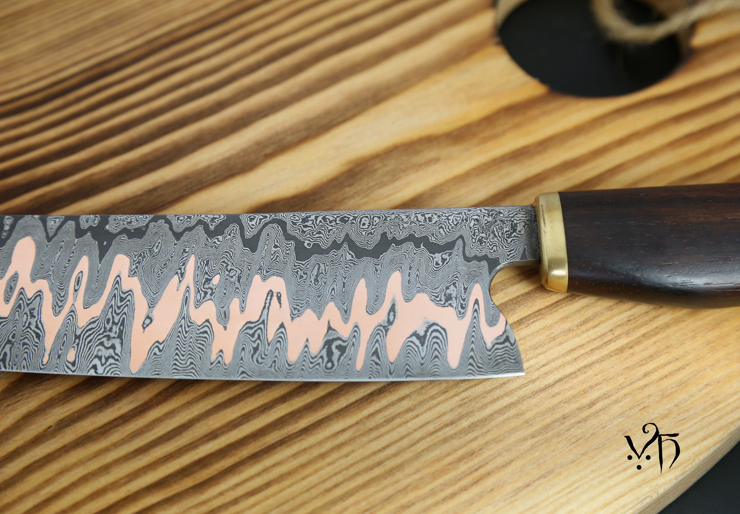 Kiritsuke Cumai 210 mm Carbon Steel & Copper Japanese Kitchen Knife