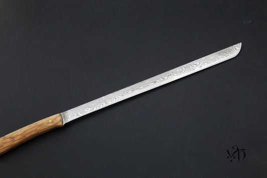 Spanish Ham Knife 305 mm. Hand Forged Damascus