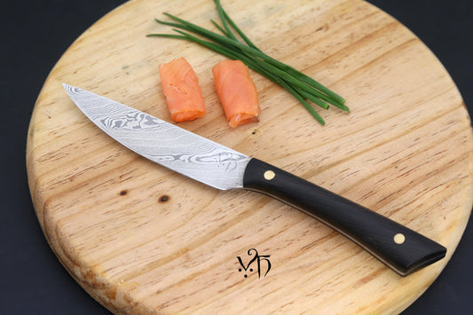 Multi-Purpose Table Knife 100 mm. Hand Forged Damascus