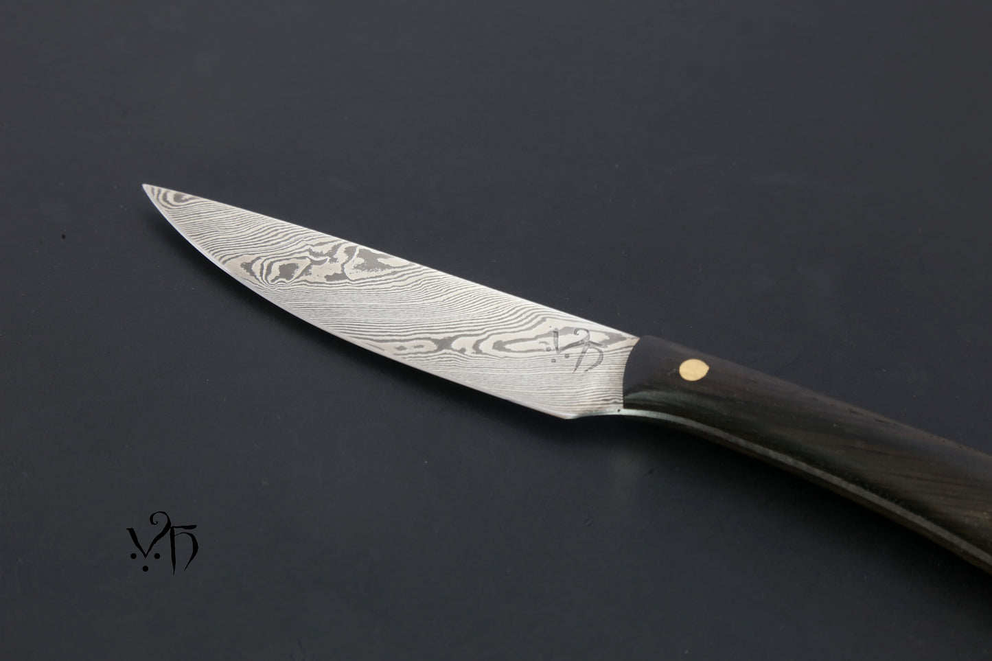Multi-Purpose Table Knife 100 mm. Hand Forged Damascus