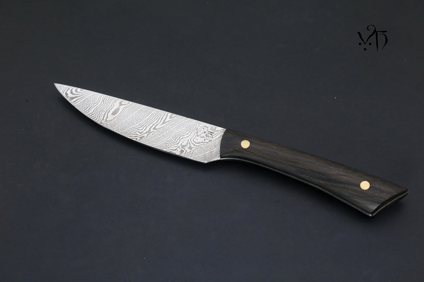 Kitchen Cutlery, Multipurpose Table Knife 100 mm. Hand Forged Damascus