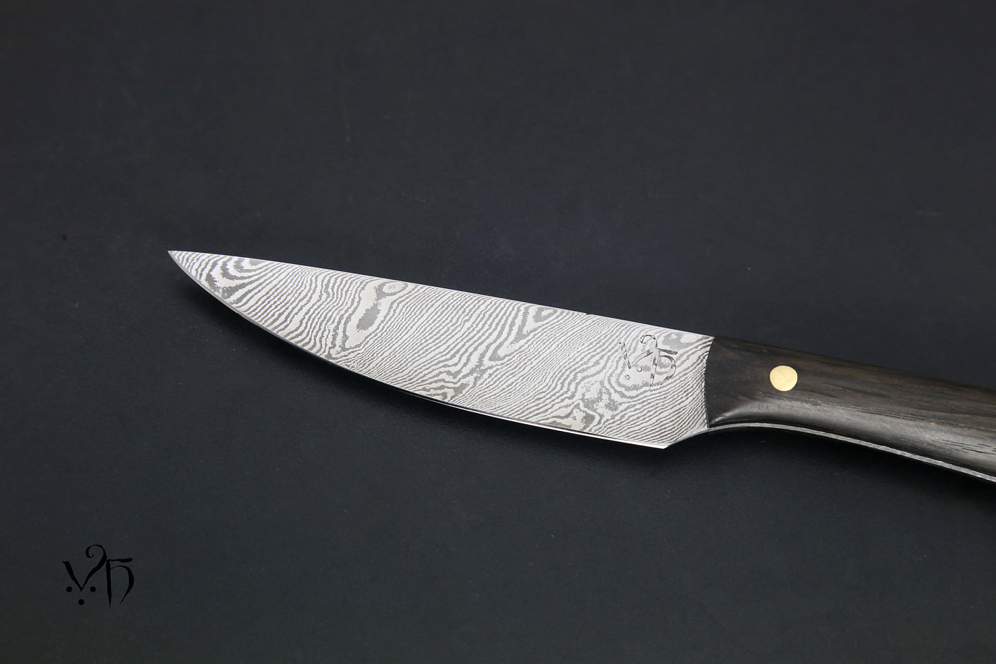 Kitchen Cutlery, Multipurpose Table Knife 100 mm. Hand Forged Damascus