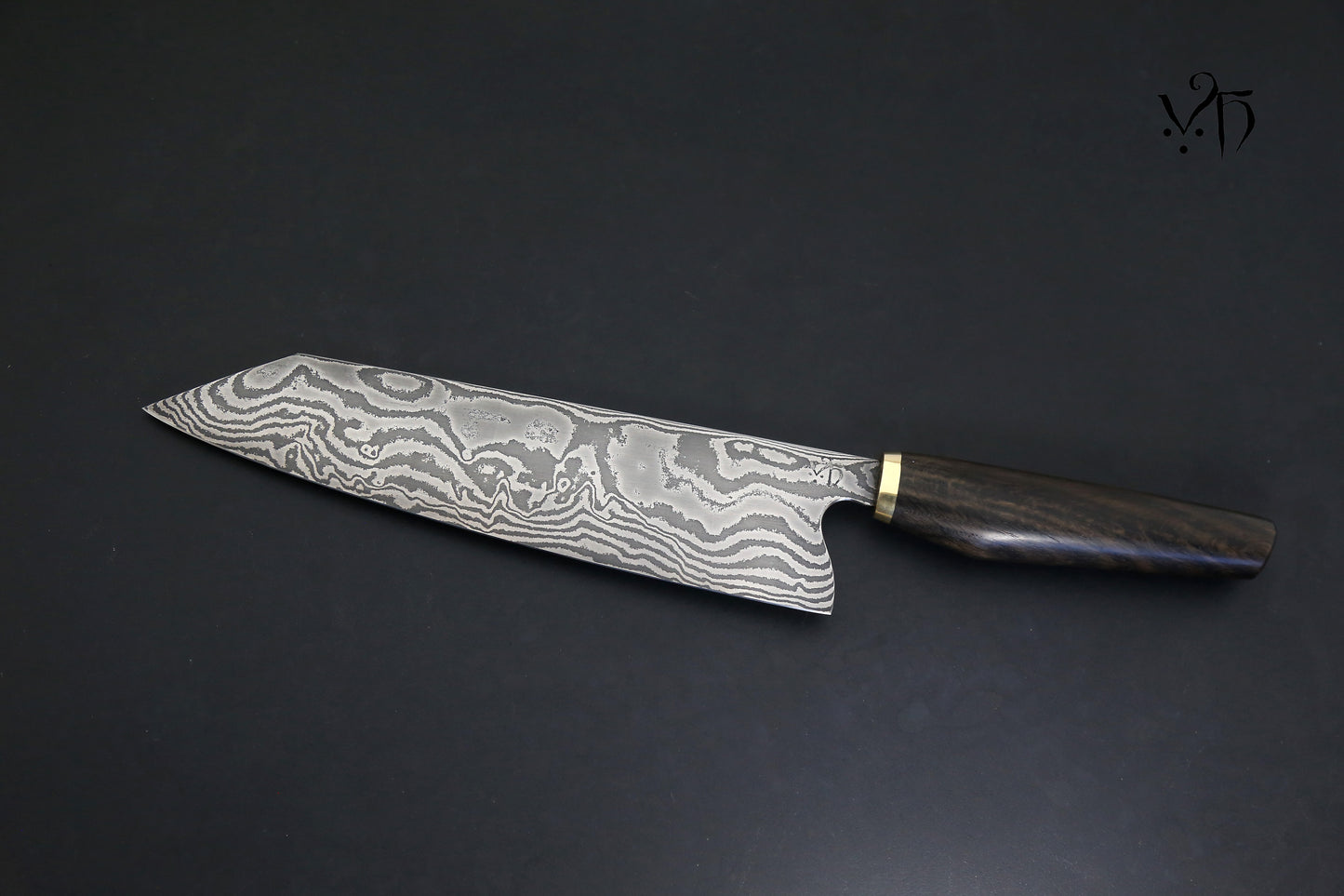 Japanese style Chef's knife Kiritsuke Damascus 220 mm. Carbon Steel
