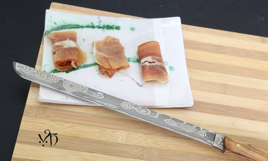 Spanish Ham Knife 290 mm Hand Forged Damascus