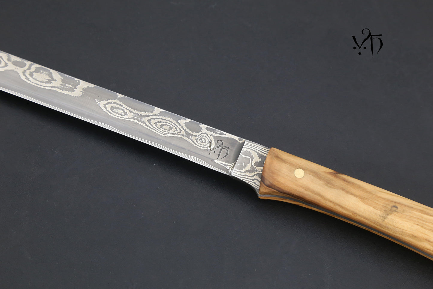 Spanish Ham Knife 290 mm Hand Forged Damascus