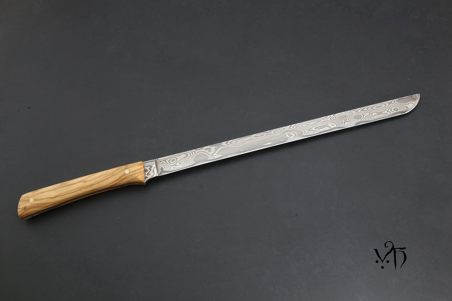 Spanish Ham Knife 290 mm Hand Forged Damascus