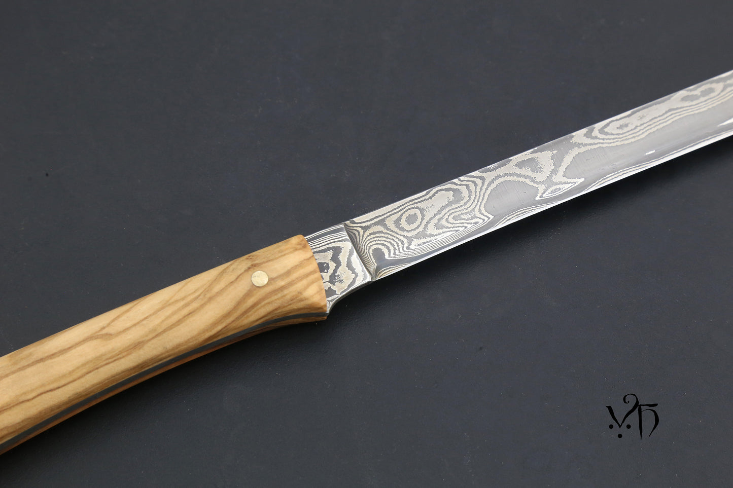 Spanish Ham Knife 290 mm Hand Forged Damascus
