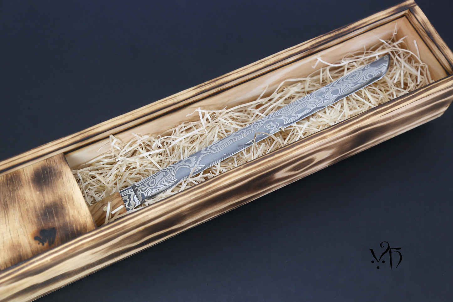 Spanish Ham Knife 290 mm Hand Forged Damascus