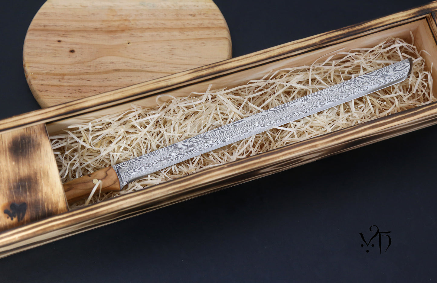 Ham Knife 295mm Hand Forged Damascus 80 Layers