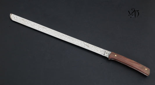 Professional Ham Knife 290 mm. Hand Forged Damascus 83 Layers.