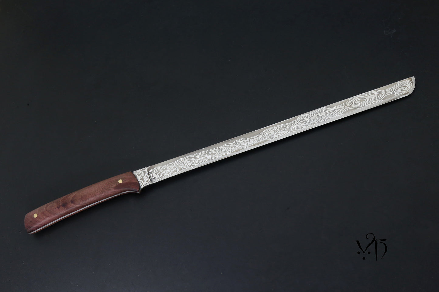 Professional Ham Knife 290 mm. Hand Forged Damascus 83 Layers.
