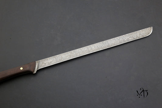 Ham Chef Knife 285 mm. Damascus Hand Forged