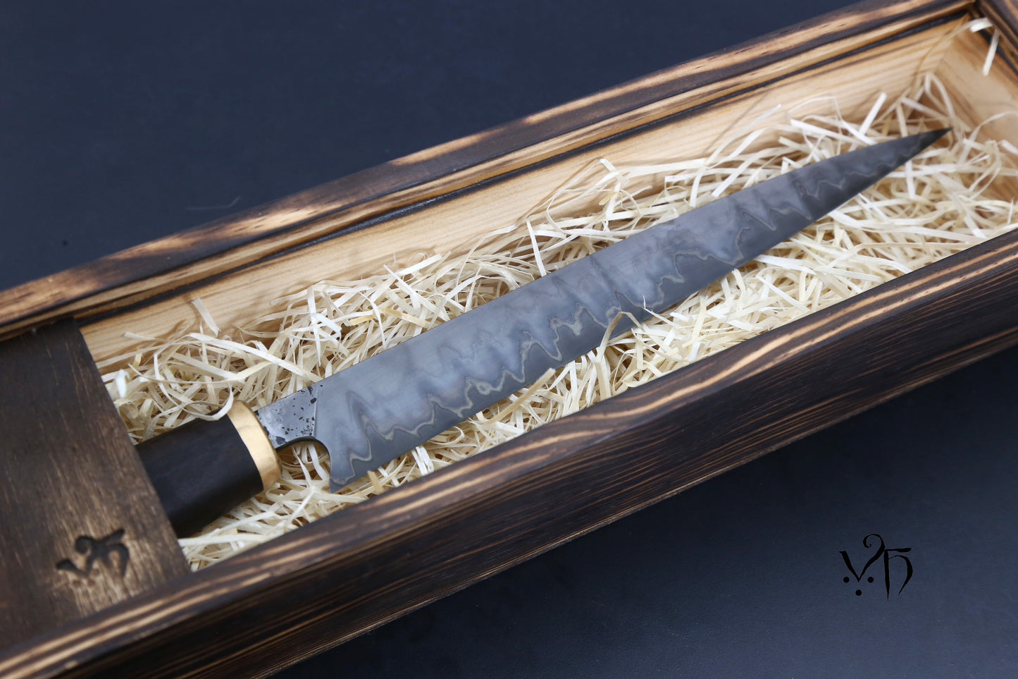 Hand Forged Filleting Knife Sujihiki 250mm Stainless & Carbon Steel